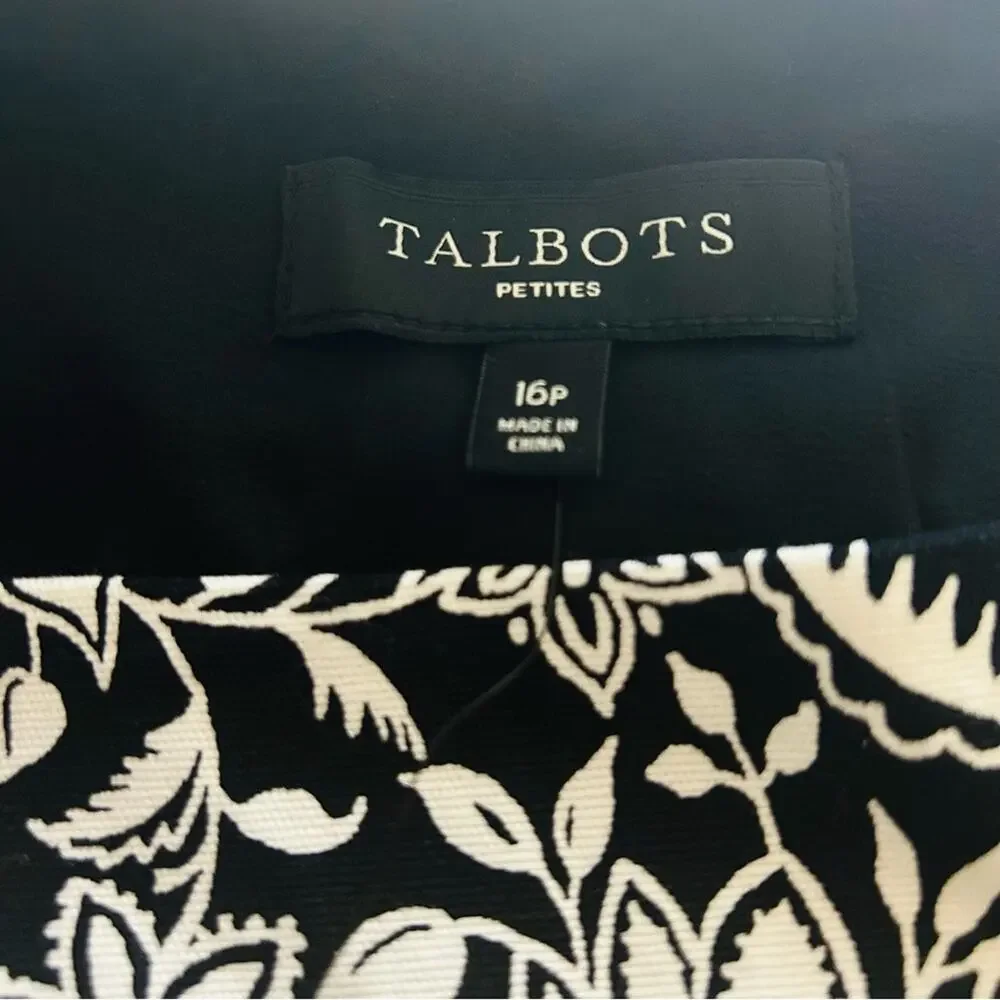 Talbots Dreamy Floral Stretch Cotton Canvas Skirt 16P NWT‎